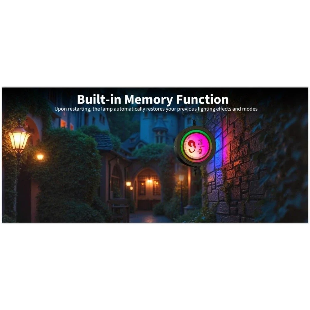 9 3/4 LED Table or Wall Lamp with Wand Remote, Double-Sided RGB Lamp NEW